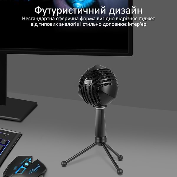 Фото - Мікрофон до комп'ютера Vertux sphere.black