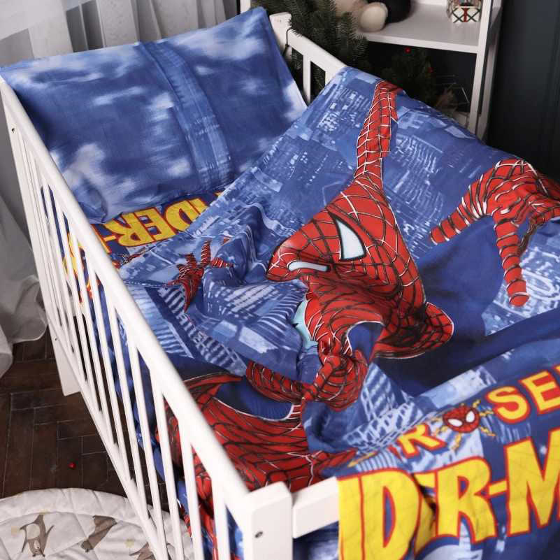 Комплект постільної білизни дитячий MirSon Kids Time 17-0700 Spider-Man 143 x 210 см Бязь (2200010457803)