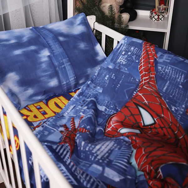 Фото - Комплект постільної білизни MirSon 143х210 17-0700 Spider-Man Бязь (2200010457254)