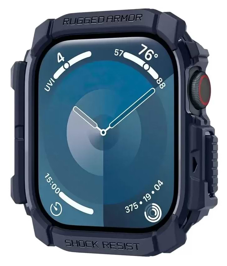 Чехол-бампер для смарт-часов Spigen Rugged Armor for Apple Watch 11/10 42mm Navy Blue (ACS08586)