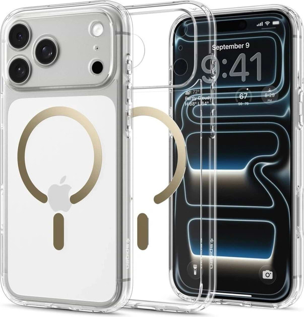 Чохол для смартфона Spigen Ultra Hybrid MagSafe for iPhone 18 Pro Max/17 Pro Max Clear Gold (ACS12120)