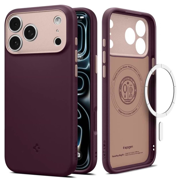 Чохол для смартфона Spigen Nano Pop MagSafe for iPhone 18 Pro Max/17 Pro Max Burgundy Bean (ACS12141)