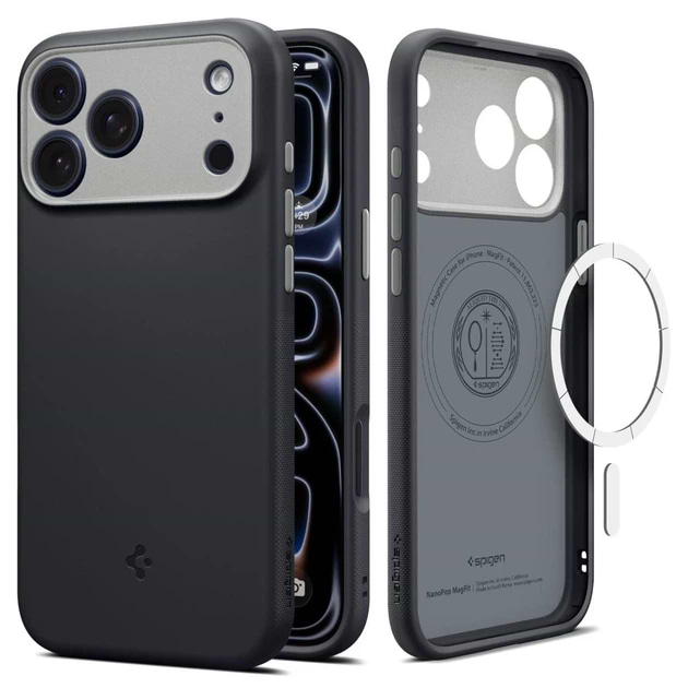 Чохол для смартфона Spigen Nano Pop MagSafe for iPhone 18 Pro Max/17 Pro Max Black Sesame (ACS12142)