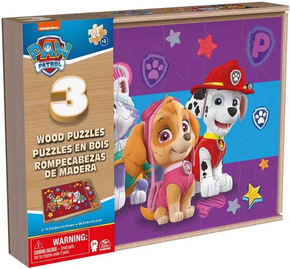 Пазлы (3-4 года) Spin Master 3 в 1 Щенячий патруль 21 х 28 см (SM98297/6066794)