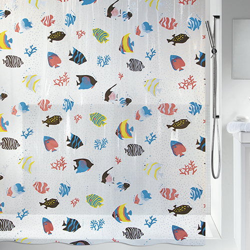 Шторка для ванной комнаты Spirella Fish pvc 180х200 многоцветная (10.21960)