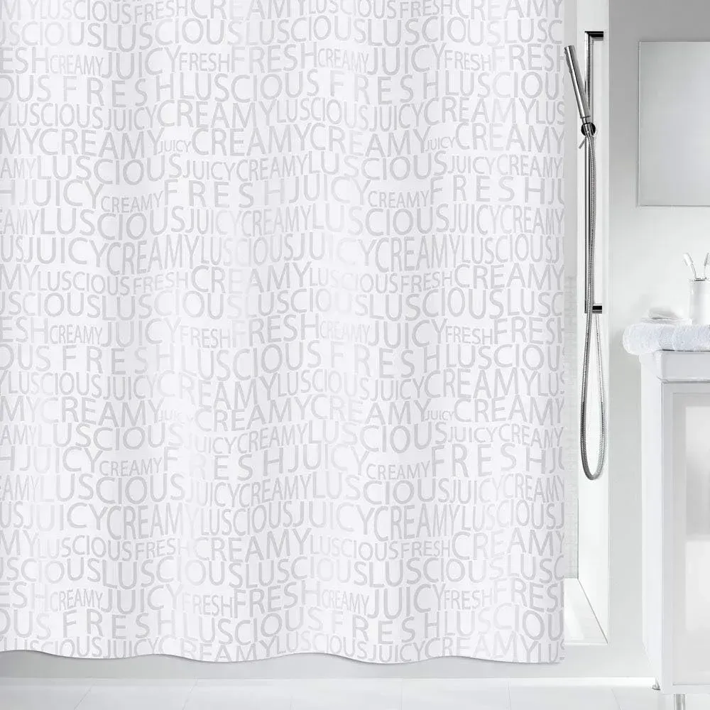 Шторка для ванной комнаты Spirella polyester CREAMY 180х200 Silver (10.16276)