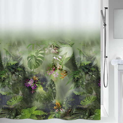 Шторка для ванной комнаты Spirella polyester JUNGLE 180x200 см Green (10.20157)