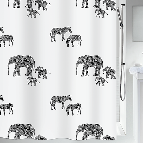 Шторка для ванной комнаты Spirella polyester SERENGETI Black (10.19148)