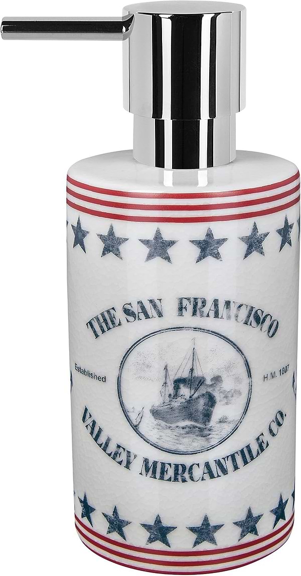 Фото - Дозатор для мыла Spirella WATERMILL синий/красный (10.17537)