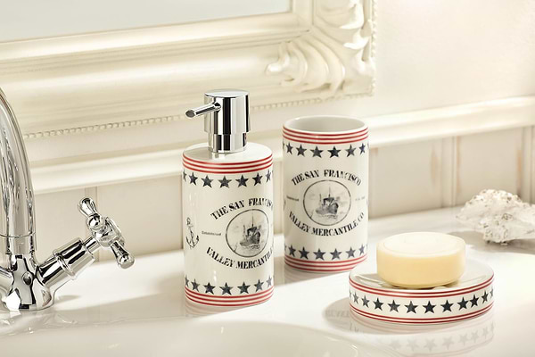 Фото - Дозатор для мыла Spirella WATERMILL синий/красный (10.17537)