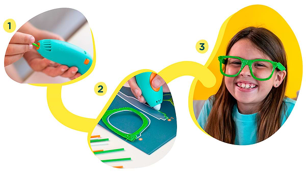 Фото - 3D-ручка 3Doodler Start Plus базовий набір Креатив 72 стрижня (SPLUS)