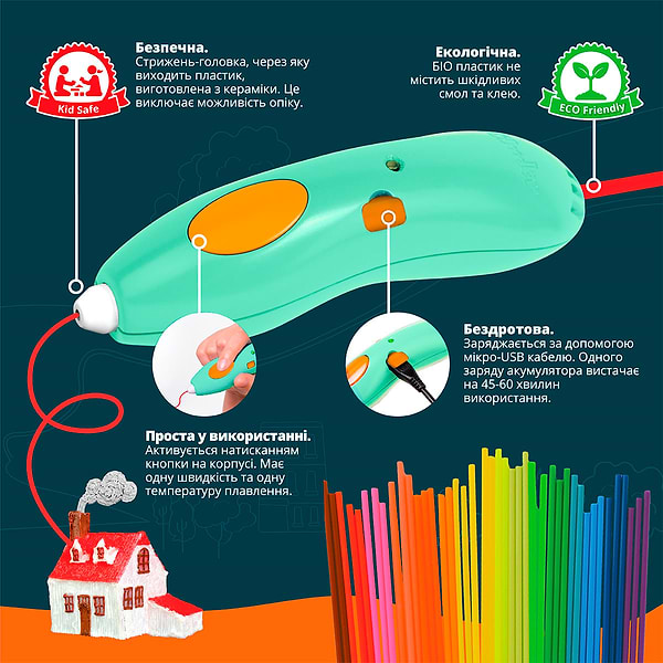 Фото - 3D-ручка 3Doodler Start Plus базовий набір Креатив 72 стрижня (SPLUS)