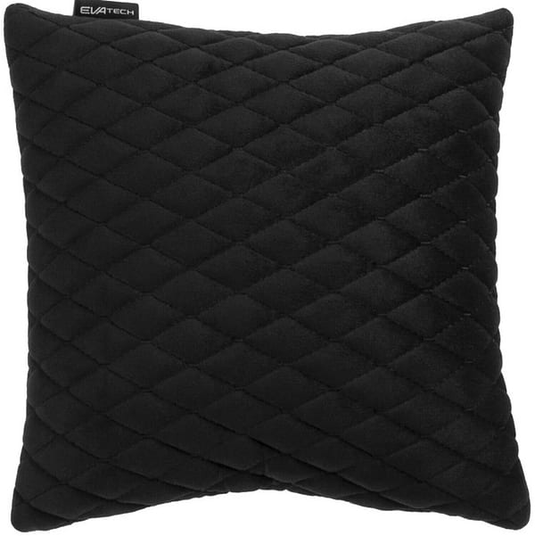 Фото - Автомобільна подушка EVAtech чорна з чорною ниткою, малий ромб SPSALMRBB