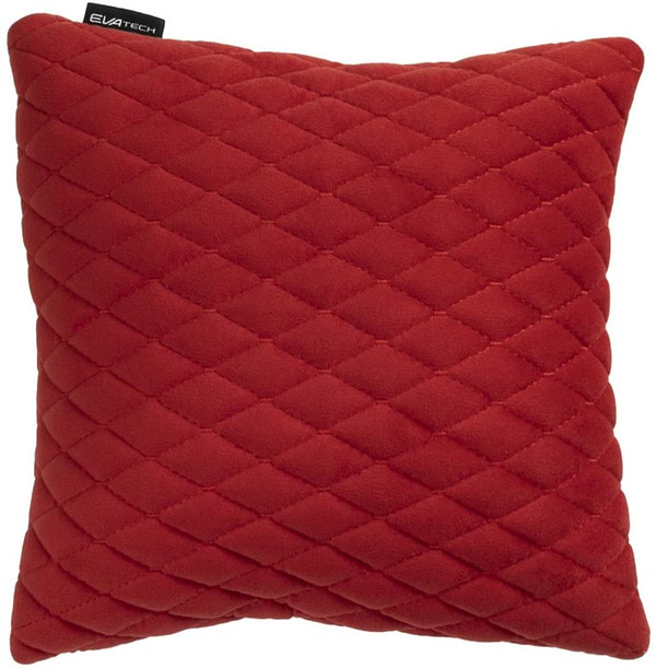 Фото - Автомобільна подушка EVAtech червона з червоною ниткою, малий ромб SPSALMRRR Фото - Автомобільна подушка EVAtech червона з червоною ниткою, малий ромб SPSALMRRR
