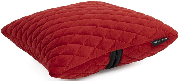 Фото - Автомобільна подушка EVAtech червона з червоною ниткою, малий ромб SPSALMRRR