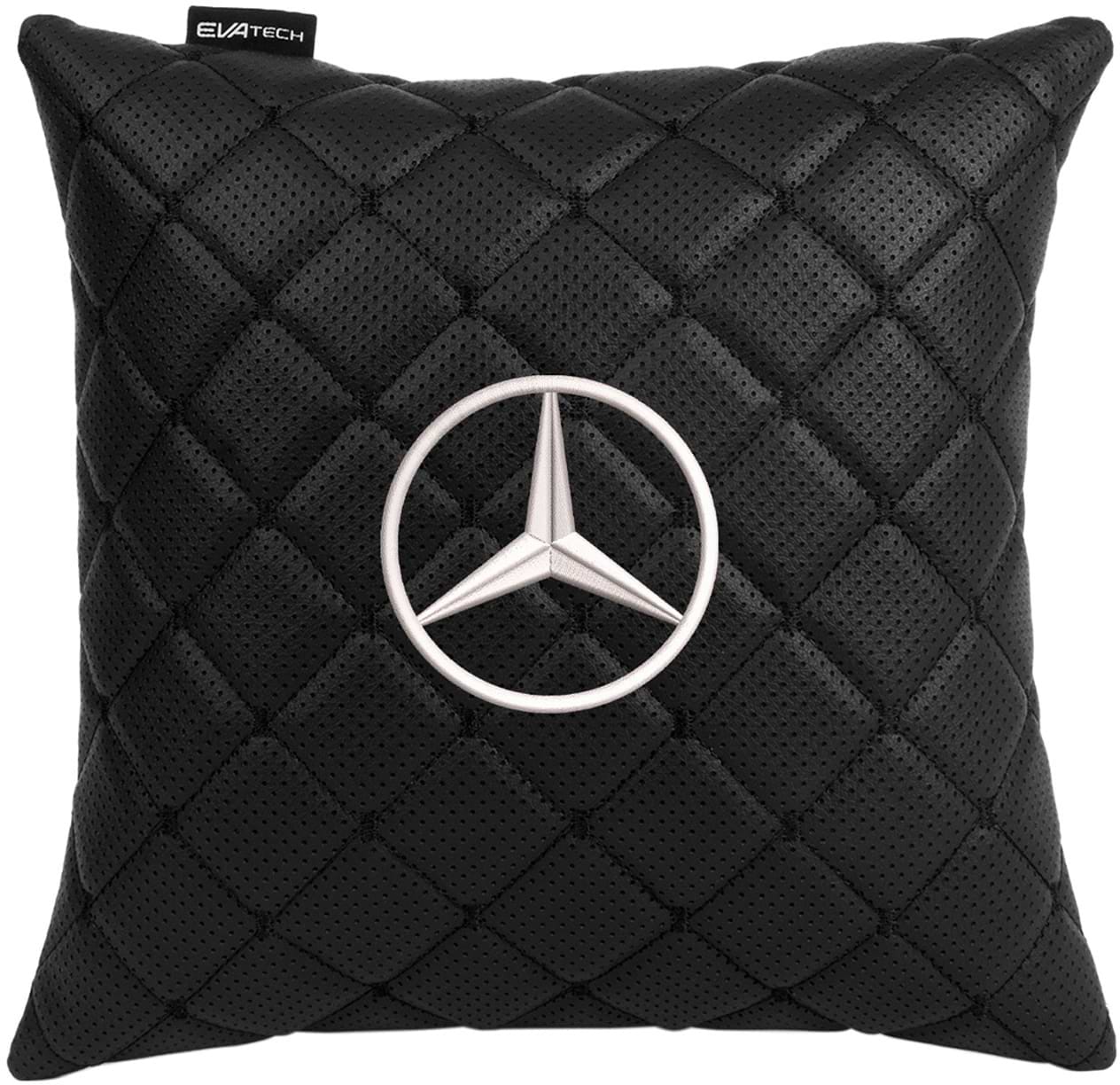 Автомобильная подушка EVAtech ECO Mercedes-Benz черная с черной нитью (SPSCSBBV016) - Фото 1