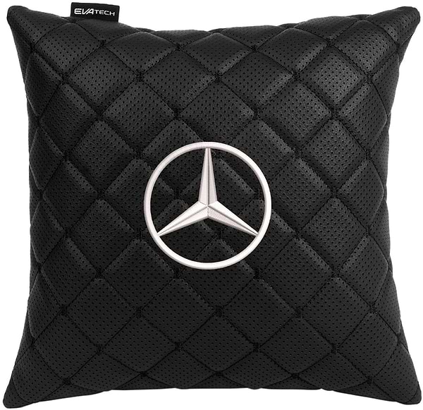 Фото - Автомобильная подушка EVAtech ECO Mercedes-Benz черная с черной нитью (SPSCSBBV016) Фото - Автомобильная подушка EVAtech ECO Mercedes-Benz черная с черной нитью (SPSCSBBV016)