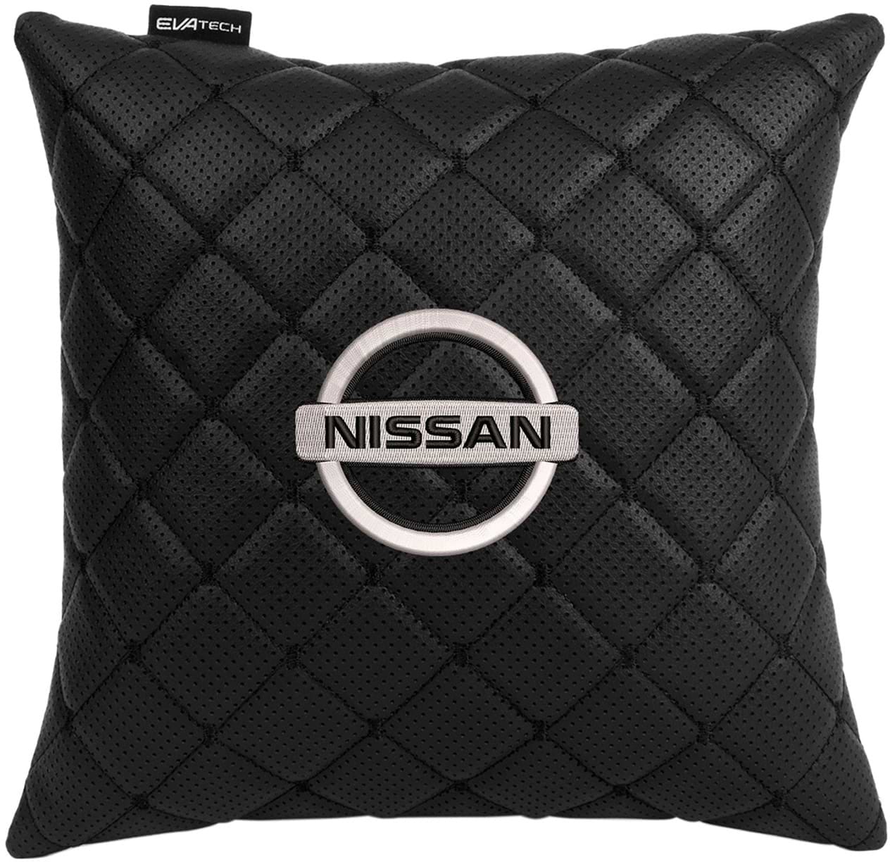Автомобильная подушка EVAtech ECO Nissan черная с черной нитью (SPSCSBBV021)