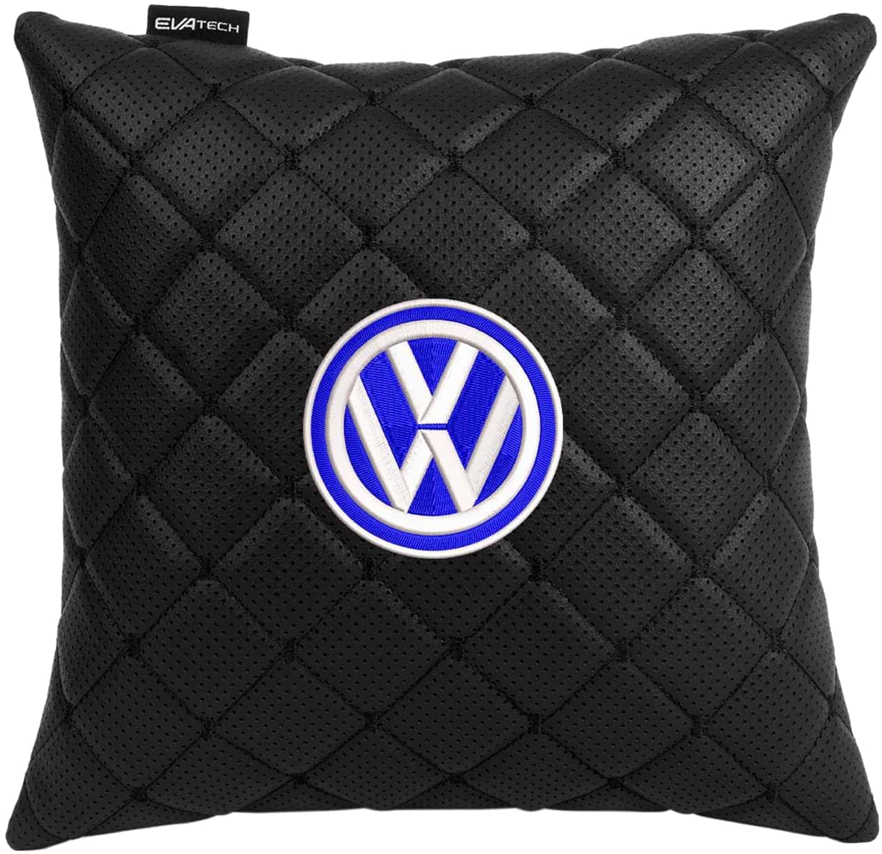 Автомобильная подушка EVAtech ECO Volkswagen черная с черной нитью (SPSCSBBV033)