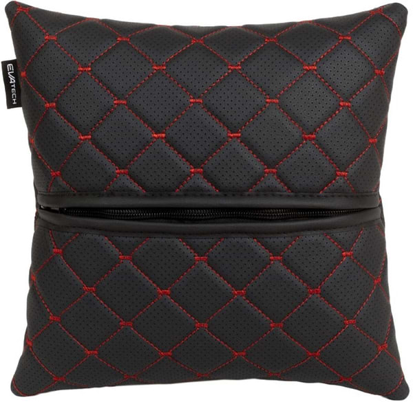 Фото - Автомобільна подушка EVAtech ECO Mazda чорна з червоною ниткою (SPSCSBRV015)