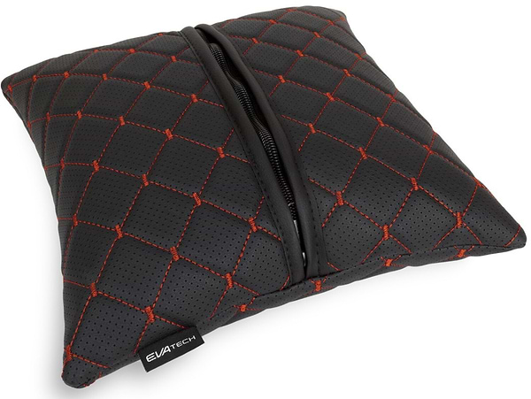 Фото - Автомобільна подушка EVAtech ECO Mazda чорна з червоною ниткою (SPSCSBRV015)