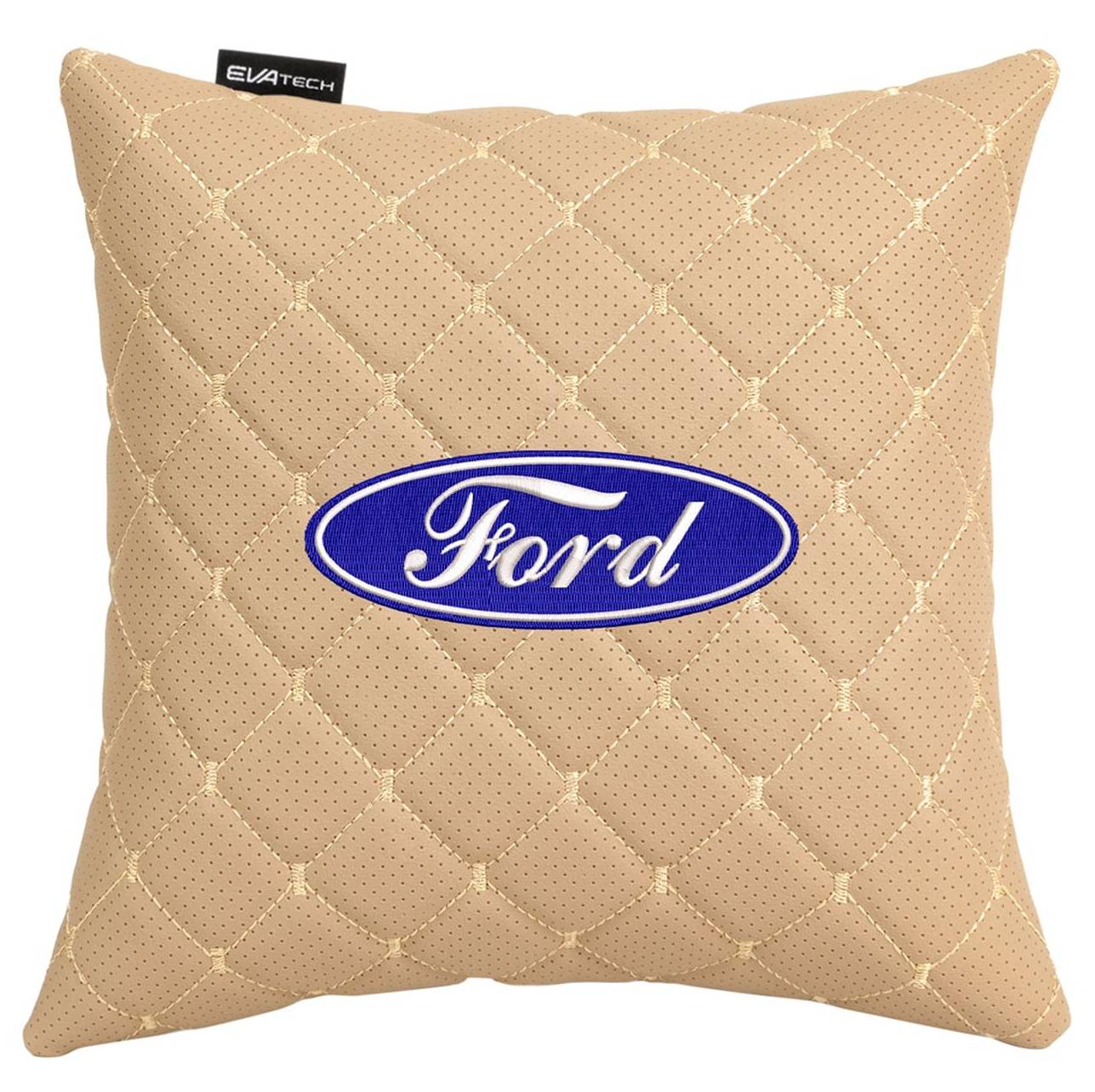 Автомобільна подушка EVAtech ECO Ford бежева з бежевою ниткою (SPSCSIIV010)