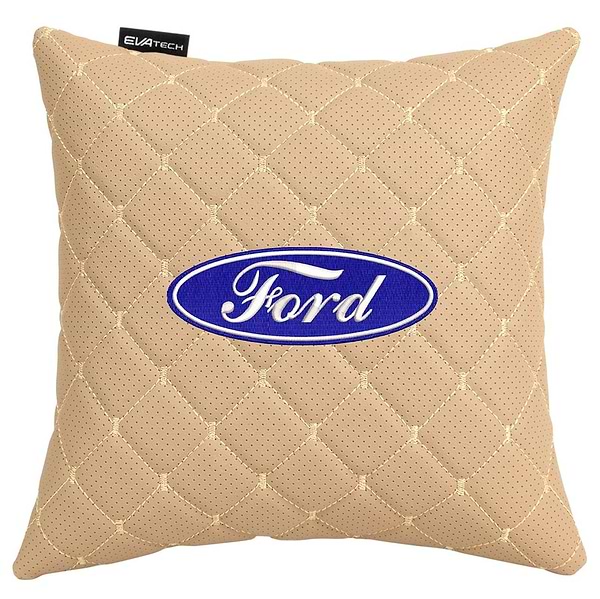 Фото - Автомобильная подушка EVAtech ECO Ford бежевая с бежевой нитью (SPSCSIIV010)