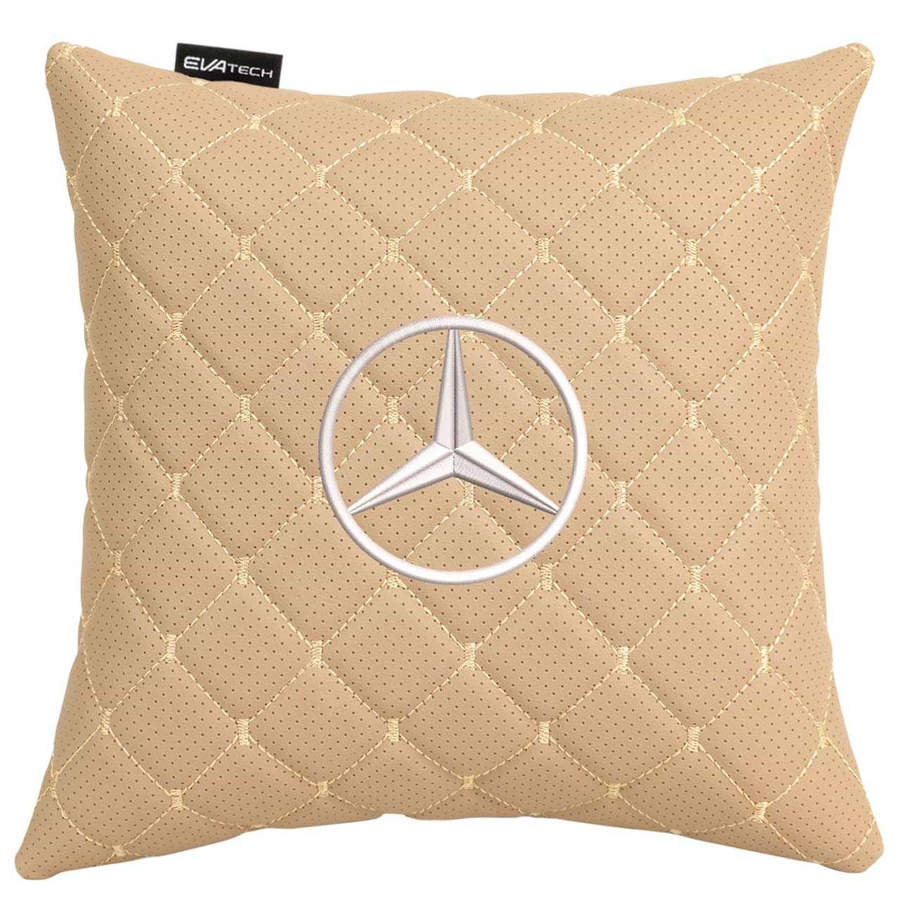 Автомобильная подушка EVAtech ECO Mercedes-Benz бежевая с бежевой нитью (SPSCSIIV016)