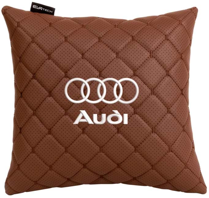 Автомобільна подушка EVAtech ECO Audi коричнева з коричневою ниткою (SPSCSZZV095)