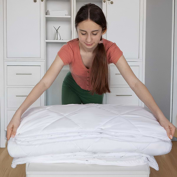 Фото - Одеяло всесезонное двуспальное Interscalit 4 сезона 172х205 двойная на кнопках (SQ01236)