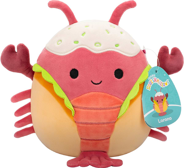 Фото - Мягкая игрушка герой SQUISHMALLOWS ЛОБСТЕР ЛОРОНО 19 cm (SQCR06592)
