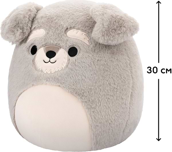 Фото - Мягкая игрушка герой SQUISHMALLOWS ШНАУЦЕР ШОН 30 cm (SQCR06682)