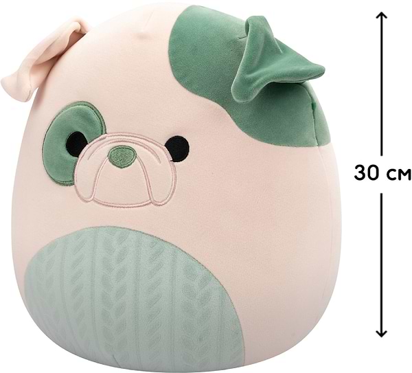 Фото - Мягкая игрушка SQUISHMALLOWS БУЛЬДОГ АВГУСТИН 30 cm (SQCR06691)