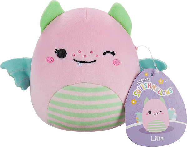 Фото - Мягкая игрушка животное SQUISHMALLOWS РОЗОВЫЙ ДИНО 13 см (SQER01180)
