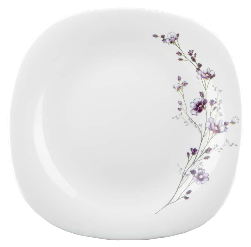 Тарелка суповая Vittora  Фиолетовая ветвь Square 230 мм (230Spb)