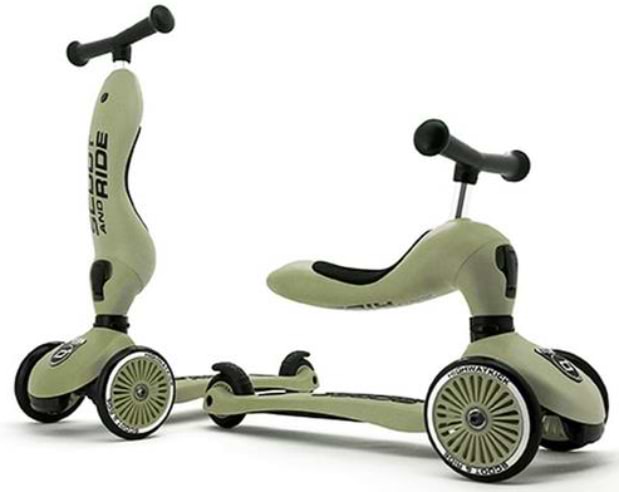Трёхколёсный самокат Scoot&Ride Highwaykick-1 Оливковый (SR-160629-OLIVE)