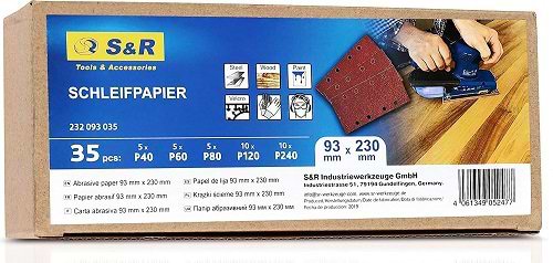 Фото - Лист шлифовальный S&R Velcro 3х230 мм 35 шт. (232093035)