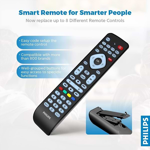 Фото - Пульт ДУ универсальный Philips Perfect replacement 8-в-1 (SRP2018/10)