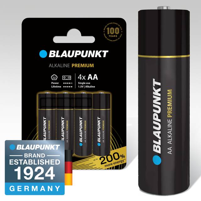 Батарейка тип AA Blaupunkt Alkaline Premium AA pack 4 pcs (LR6BPR/4CP)