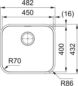 Фото - Уценка - Мойка кухонная Franke Smart 480х450 мм SRX 110-45 (122.0739.592)