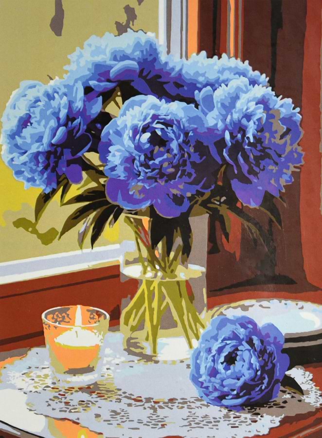 Картина по номерам Strateg Голубая гармония 30х40 (SS-1340)