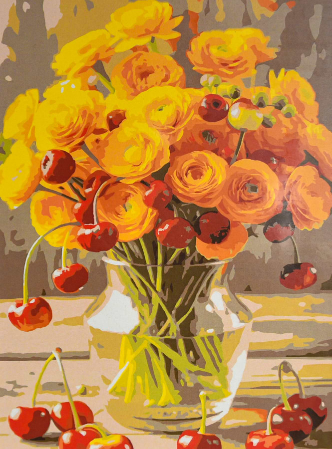 Картина по номерам Strateg Золотое настроение 30х40 (SS-1343)