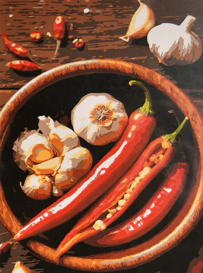 Картина по номерам Strateg Пикантный натюрморт 30х40 (SS-1345)