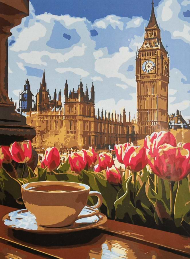 Фото - Картина по номерам Strateg Утро возле Биг-Бена 30х40 (SS-1354)