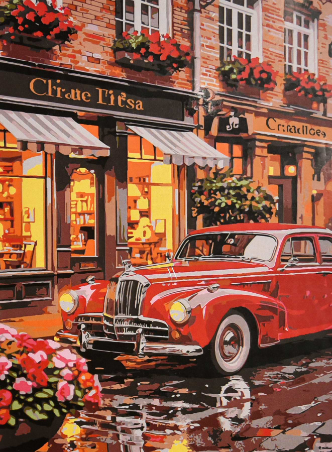 Картина по номерам Strateg Элегантное авто 30х40 (SS-1355)