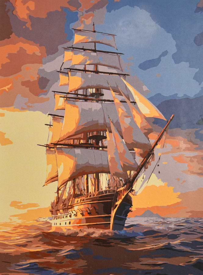 Картина по номерам Strateg Навстречу горизонту 30х40 (SS-1371)