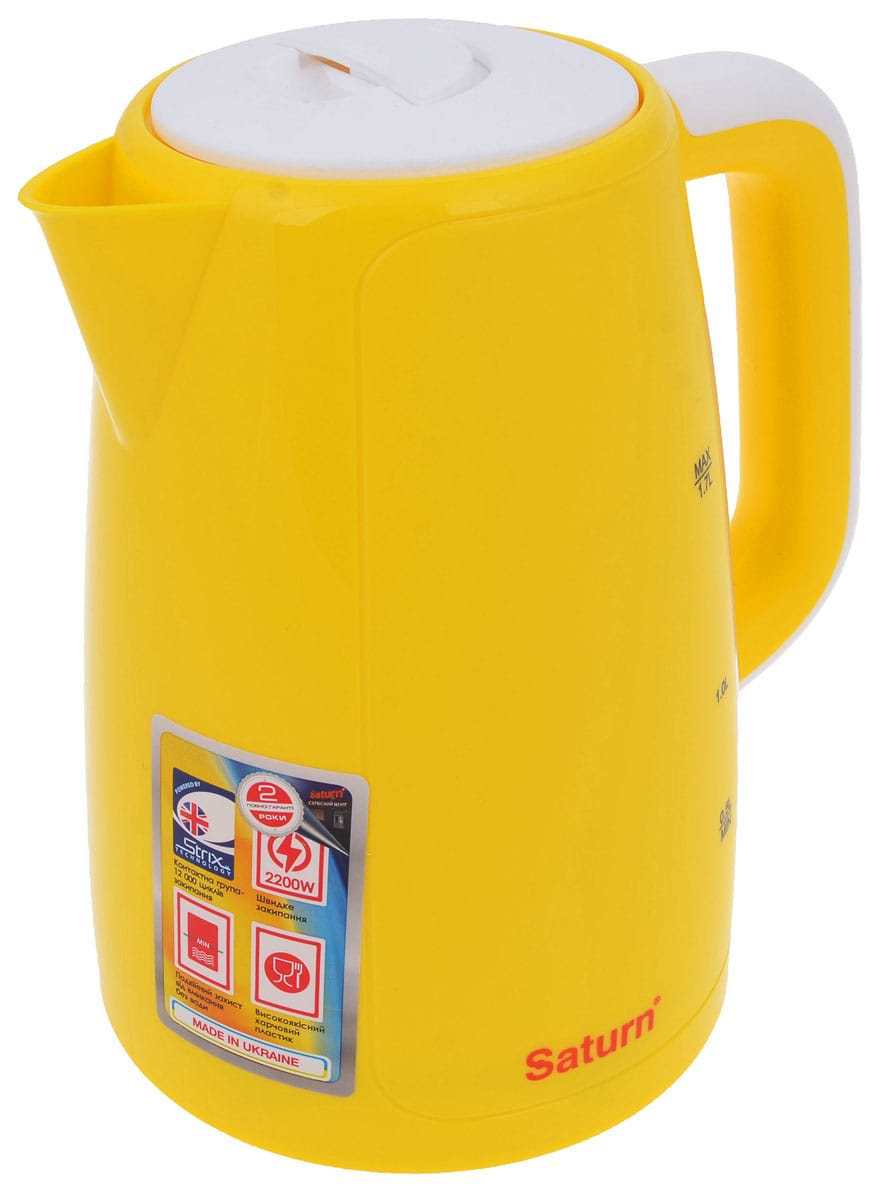 Електричний чайник Saturn ST-EK8435 Yellow/White