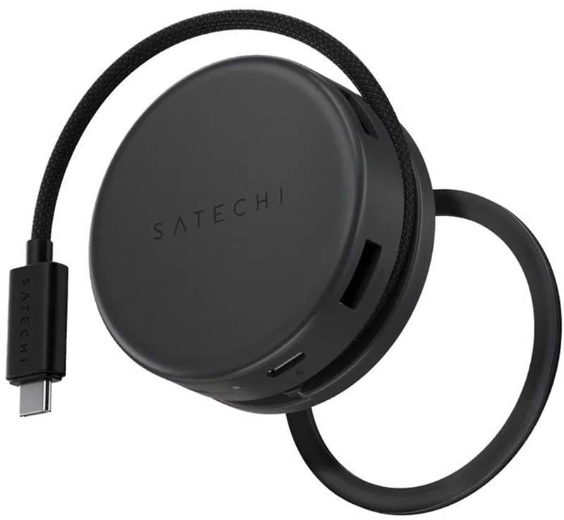 Хаб USB Satechi OntheGo 7-in-1 USB-C Multiport Adapter Space Black (ST-POTG7C)