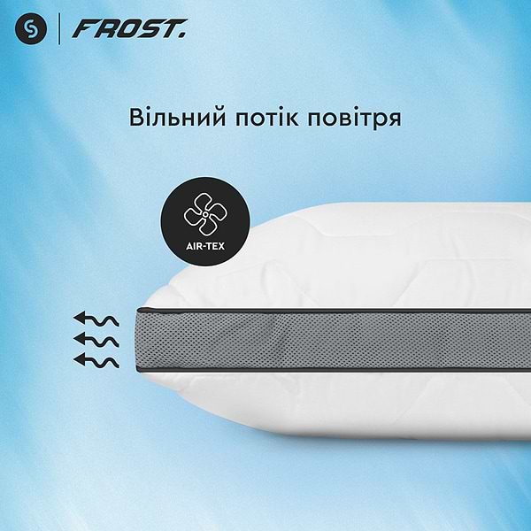 Фото - Подушка ортопедическая Sonex гибридная с памятью и эффектом охлаждения Frost 50x70 см (SO102467)