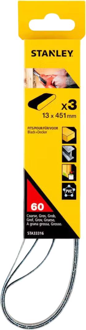 Стрічка шліфувальна Stanley 13х451 мм (STA33316)